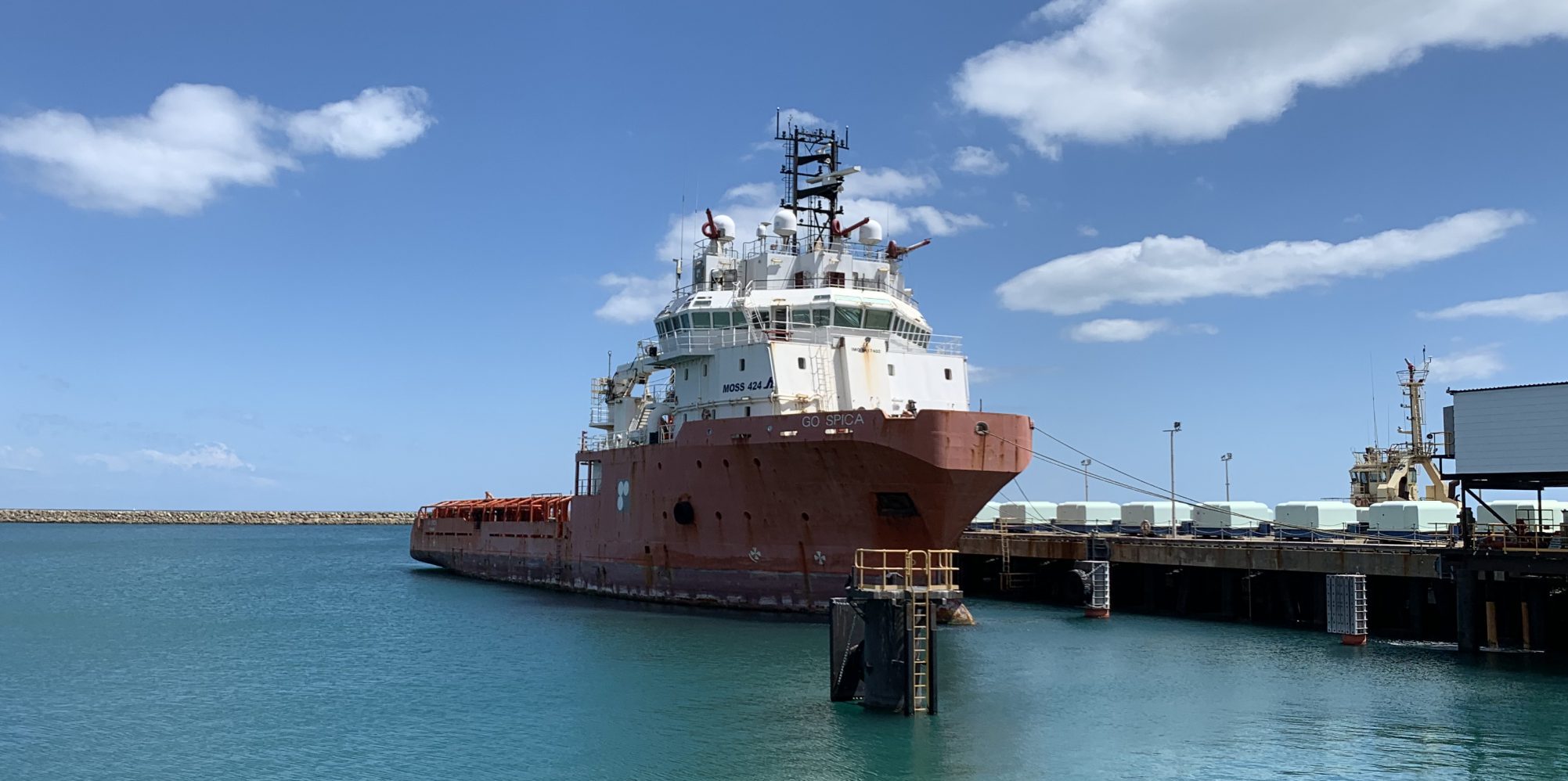Commercial ship repair is conducted by Silverstar Marine on a vessel in Perth.